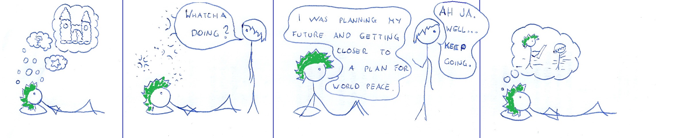 I hate it when somebody destroys my imaginary solutions to everything...