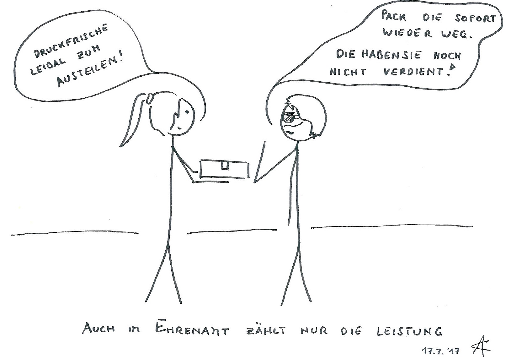 ...und es hat noch ewig gedauert bis sie verteilt wurden.