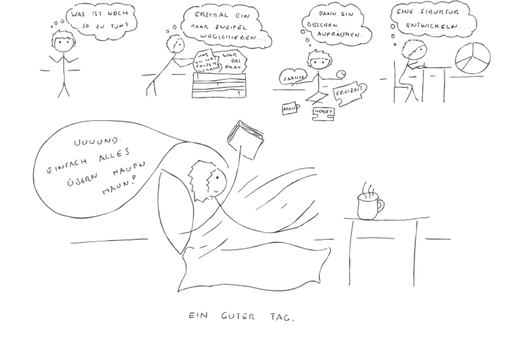 ...dann würde ich das Buch lesen dass schon eine Woche am Tisch liegt.