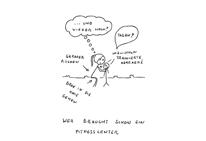 Beim 20sten Mal ist der Rücken nimma ganz so grad...